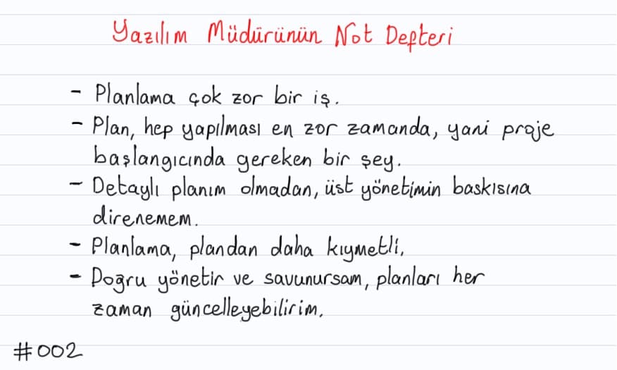 Yazılım Müdürünün Not Defteri #2